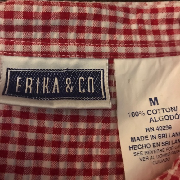 Gingham tie front top - Picture 2 of 2